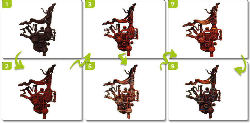 NMM copper Skaven engine | Painting tutorial
